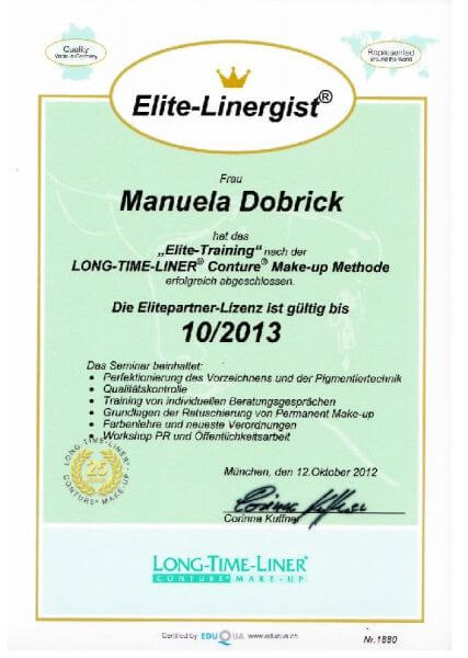 LAJOLI Permanent Make Up Elite Schulung bei Long-Time-Liner - Augenbrauen, Lidstrich, Lippen - Manuela Leja Lips, eyebrows 2013