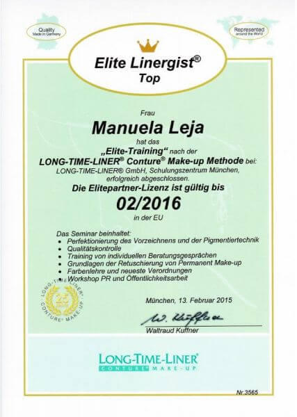 LAJOLI Permanent Make Up Elite Schulung bei Long-Time-Liner - Augenbrauen, Lidstrich, Lippen - Manuela Leja Lips, eyebrows 2016