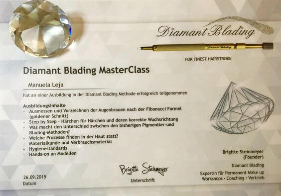 LAJOLI Permanent Make Up MasterClass Ausbildung - Diamant Blading - Manuela Leja Augenbrauen / eyebrows